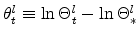  \theta^{l}_{t} \equiv \ln \Theta^{l}_{t}-\ln \Theta^{l}_{\ast}