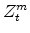  Z^{m}_{t}
