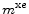  m^{\mathrm{x}e}