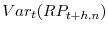  Var_{t}(RP_{t+h,n})