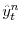  \hat{y}_{t}^{n}