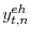  y_{t,n}^{eh}