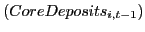 $ \left(CoreDeposits_{i,t-1} \right)$