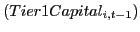 $ \left(Tier1Capital_{i,t-1} \right)$