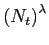 $ \left( N_{t}\right) ^{\lambda }$
