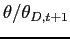 $ \theta /\theta _{D,t+1}$